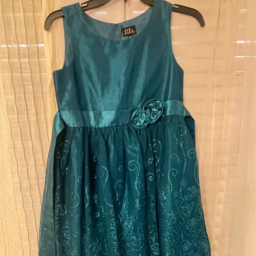 Deep blue Sparkly Girls Party Dress size 12